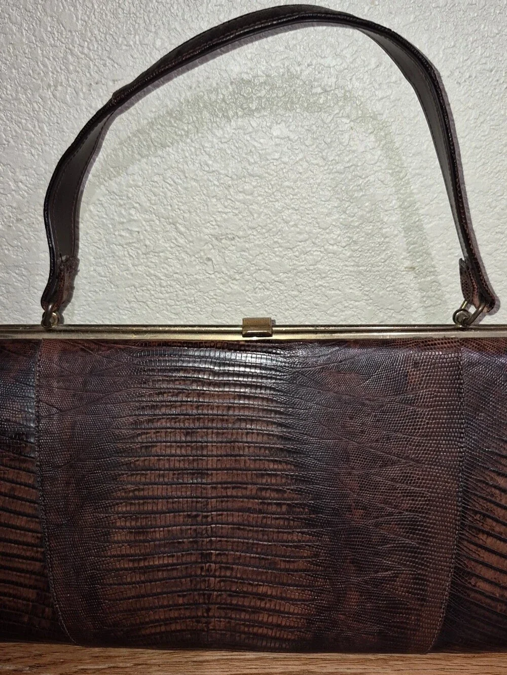 Vintage Lizard Skin Hand Bag By Sterling